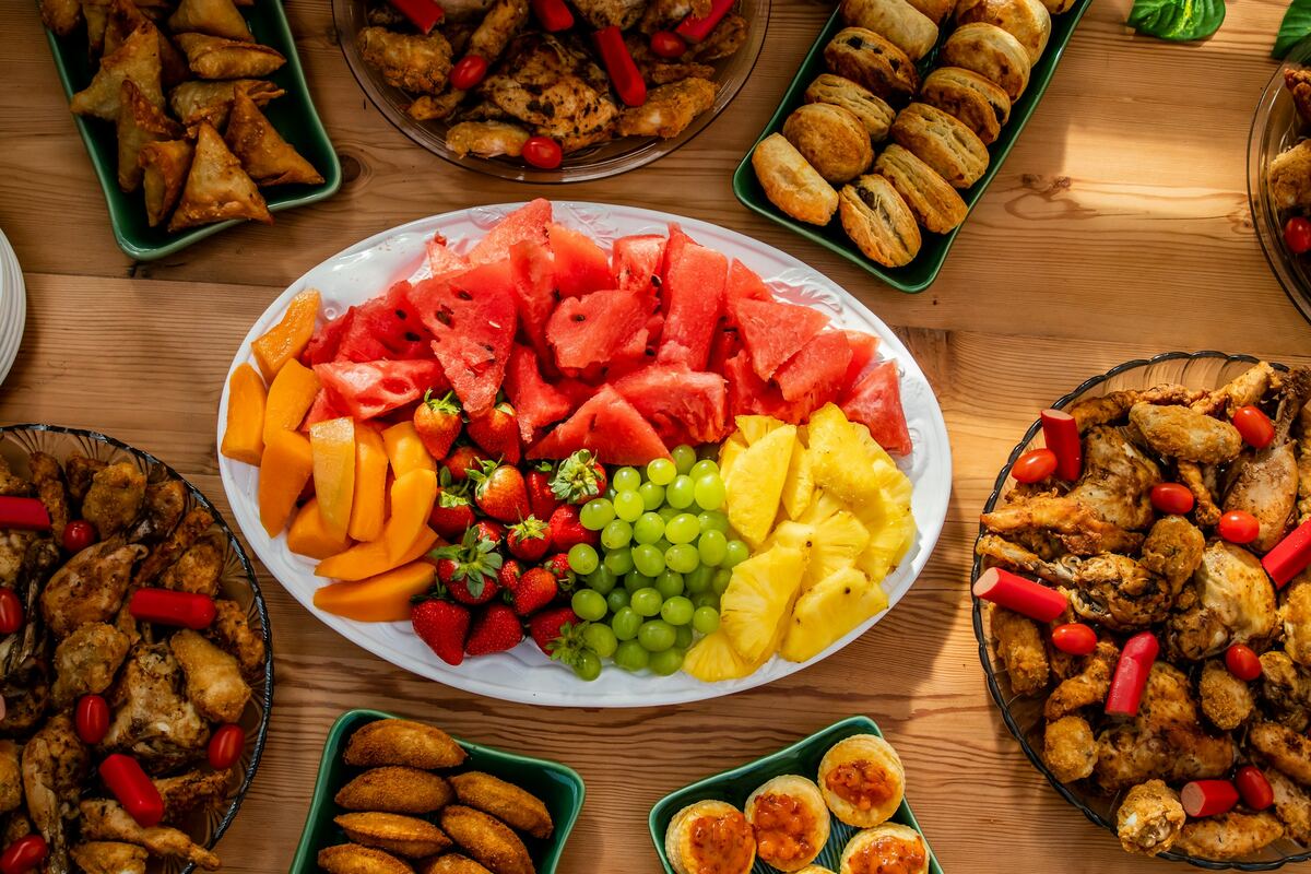 Fruit, cakes and sides